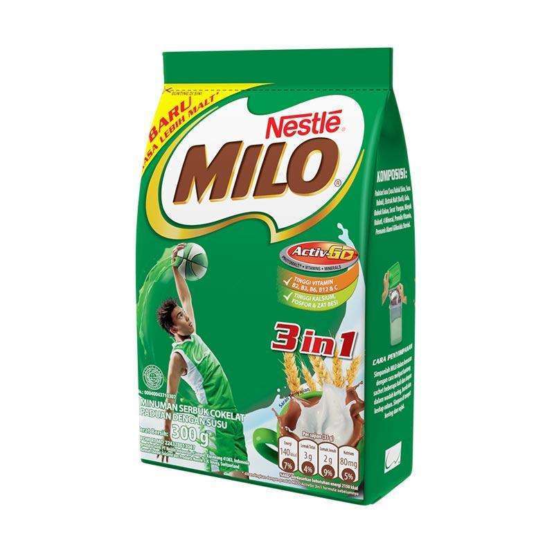 MILO 3 IN 1 ACTIV-GO POUCH 24 X 300 GR